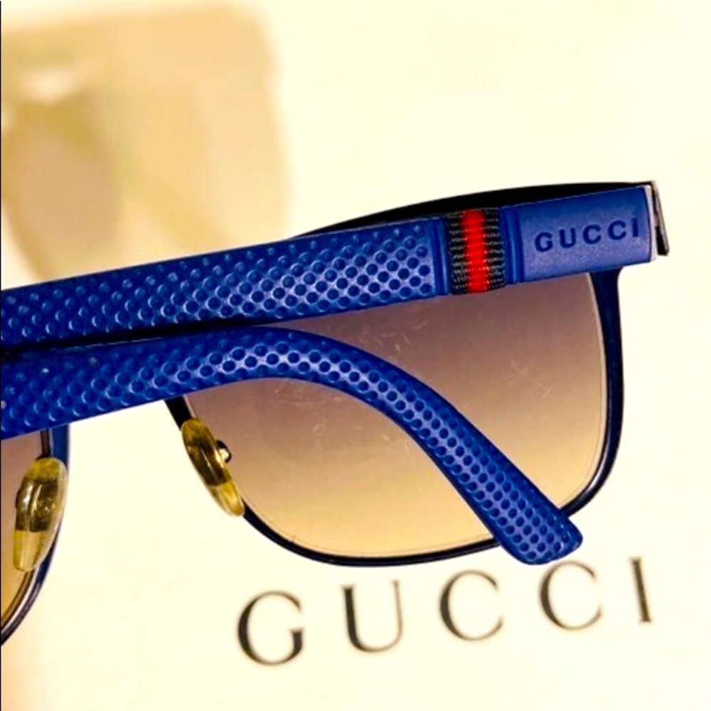 Gucci sunglasses luxury designer fashion brand blue web gg logo authentic